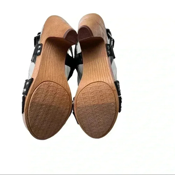 NWT•BASS BLACK STRAPPY HEELS SANDALS•SIZE 9.5•4 INCH HEELS BRAND NEW WITH BOX• - Picture 7 of 10